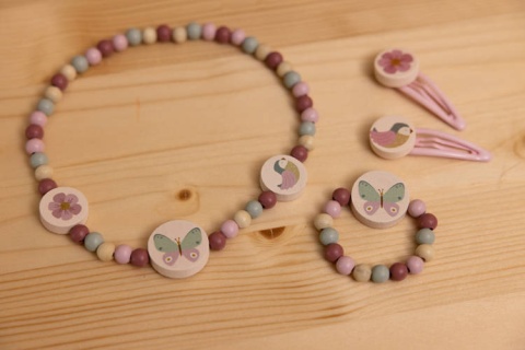 Little Dutch Biżuteria drewniana Flowers & Butterflies