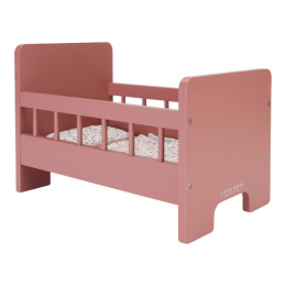 Little Dutch Drewniane łóżeczko dla lalek z pościelą FSC