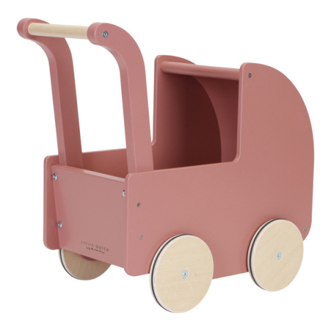 Little Dutch Drewniany wózek dla lalek z pościelą FSC