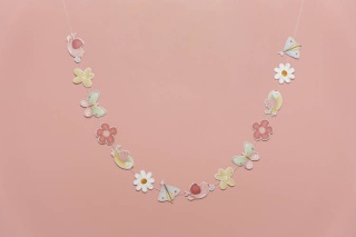 Little Dutch Kartonowa girlanda dekoracyjna Flowers & Butterflies FSC