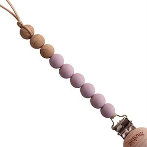 MUSHIE Koralikowa Zawieszka na Smoczek Eva Mauve
