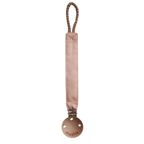 MUSHIE Materiałowa zawieszka do smoczka Blush