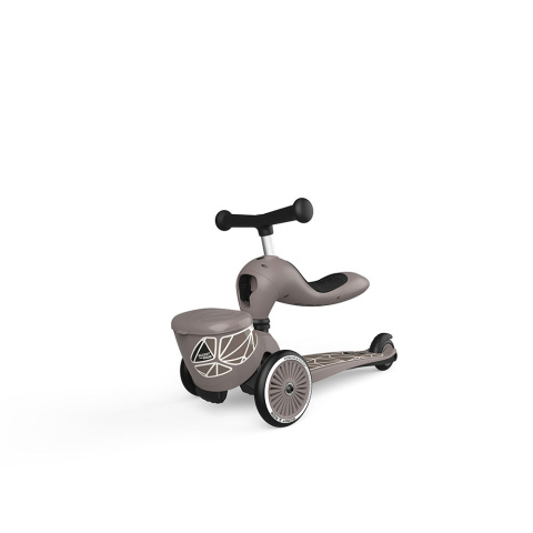 SCOOTANDRIDE Highwaykick 1 Lifestyle 2w1 Jeździk i hulajnoga z zamykanym schowkiem 1-5 lat Brown Lines SCOOTANDRIDE Highwaykick 1 Lifestyle 2w1 Jeździk i hulajnoga z zamykanym schowkiem 1-5 lat Brown Lines
