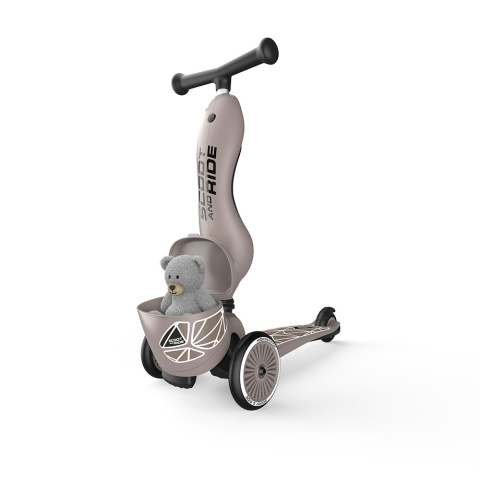 SCOOTANDRIDE Highwaykick 1 Lifestyle 2w1 Jeździk i hulajnoga z zamykanym schowkiem 1-5 lat Brown Lines SCOOTANDRIDE Highwaykick 1 Lifestyle 2w1 Jeździk i hulajnoga z zamykanym schowkiem 1-5 lat Brown Lines