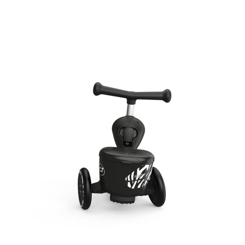 SCOOTANDRIDE Highwaykick 1 Lifestyle 2w1 Jeździk i hulajnoga z zamykanym schowkiem 1-5 lat Zebra