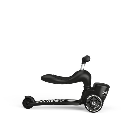 SCOOTANDRIDE Highwaykick 1 Lifestyle 2w1 Jeździk i hulajnoga z zamykanym schowkiem 1-5 lat Zebra