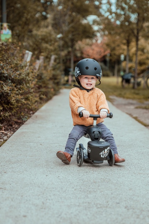 SCOOTANDRIDE Highwaykick 1 Lifestyle 2w1 Jeździk i hulajnoga z zamykanym schowkiem 1-5 lat Zebra