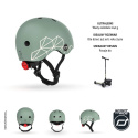 SCOOTANDRIDE Kask XXS-S dla dzieci 1-5 lat Green Lines