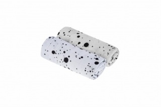 SLEEPEE Pieluszka muślinowa Ink 2-pak szara/niebieska