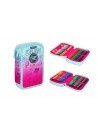 Coolpack Piórnik JUMPER 2 Pink Scribble z wyposażeniem