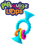 Grzechotka Przyssawka Bobo PipSquigz Loops Fat Brain Toy - Niebieska