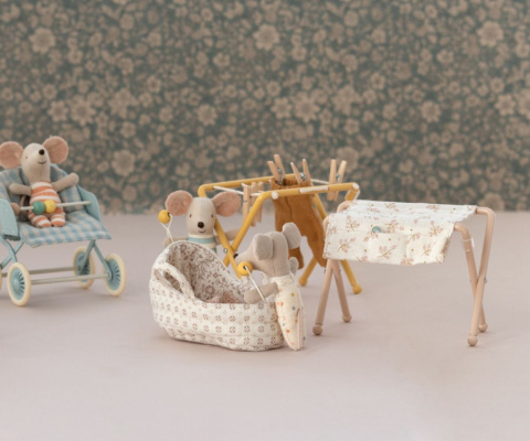 MAILEG Carry cot, Baby mouse, Nosidełko MAILEG Carry cot, Baby mouse, Nosidełko