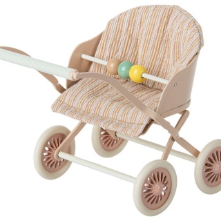 MAILEG Wózek - Stroller, Baby - Rose
