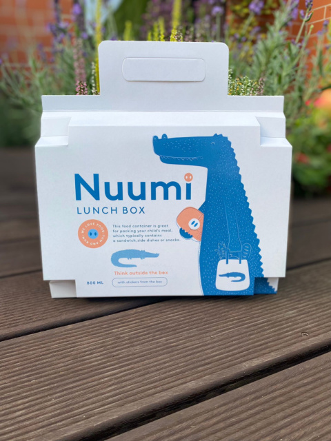 NUUMI Lunchbox z naklejkami, Blue NUUMI Lunchbox z naklejkami, Blue