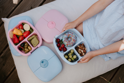 NUUMI Lunchbox z naklejkami, Blue NUUMI Lunchbox z naklejkami, Blue