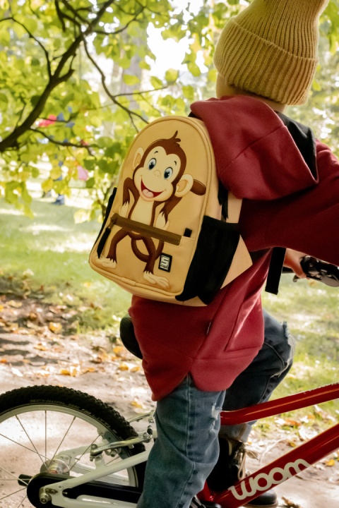 SHELLBAG Plecak do przedszkola i żłobka małpka, Happy monkey