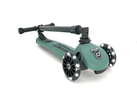 SCOOTANDRIDE Highwaykick 3 LED Hulajnoga składana ze świecącymi kółkami 3+ Forest SCOOTANDRIDE Highwaykick 3 LED Hulajnoga składana ze świecącymi kółkami 3+ Forest