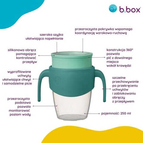 B.BOX Kubek 360 do nauki picia dla dzieci – kubek treningowy niekapek emerald forest B.BOX Kubek 360 do nauki picia dla dzieci – kubek treningowy niekapek emerald forest