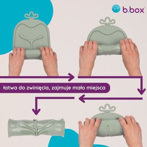 B.BOX roll + go Zwijana mata BLW do nauki samodzielnego jedzenia dla dzieci latte