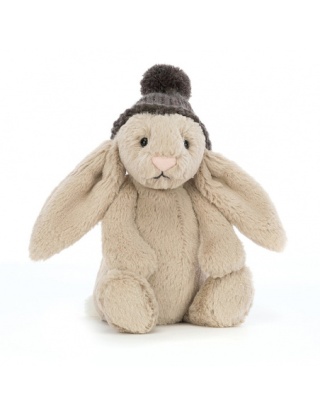 JELLYCAT Króliczek Beżowy w Czapce Khaki 18 cm