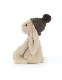 JELLYCAT Króliczek Beżowy w Czapce Khaki 18 cm