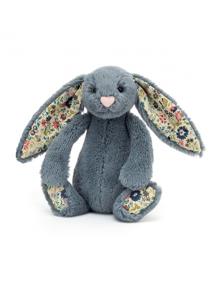 JELLYCAT Króliczek Kwieciste Uszy Dżinsowy 18 cm