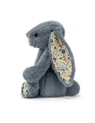 JELLYCAT Króliczek Kwieciste Uszy Dżinsowy 18 cm