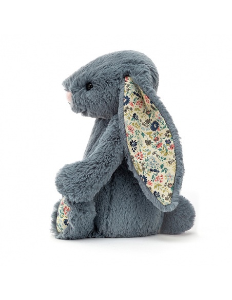 JELLYCAT Króliczek Kwieciste Uszy Dżinsowy 18 cm
