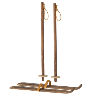 Narty dla myszek Maileg - Ski and ski poles - Mama i tata