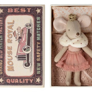 Myszka Maileg - Princess mouse - Little sister in matchbox - mała siostra