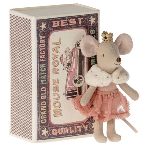 Myszka Maileg - Princess mouse - Little sister in matchbox - mała siostra
