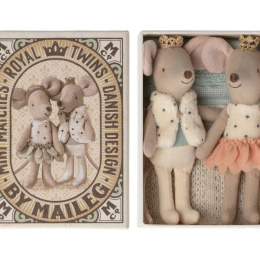 MAILEG Myszka - Royal twins mice, Little sister and brother in box