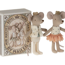 MAILEG Myszka - Royal twins mice, Little sister and brother in box