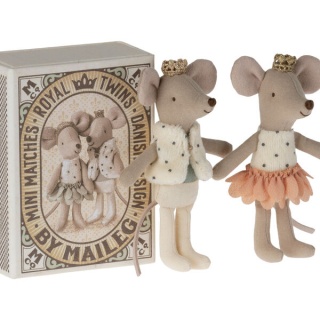 MAILEG Myszka - Royal twins mice, Little sister and brother in box