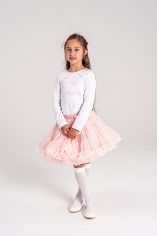 Spódniczka Pettiskirt - Manufaktura Falbanek - Pudrowy róż