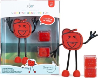 Kostki świecące w wodzie z ludzikiem Sammy czerwony - Glo Pals