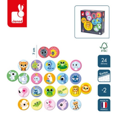 Gra memory Janod Emocje - 24 elementy