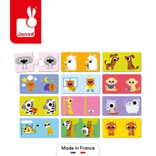 JANOD Pierwsze puzzle do pary Przeciwieństwa 24 elementy 2+