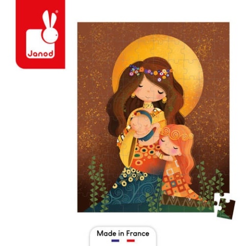 JANOD Puzzle w walizce Obraz inspirowany twórczością Klimta 100 elementów 6+