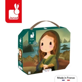 Puzzle w walizce - Obraz inspirowany twórczością da Vinci - 100 elementów - Janod - 6+