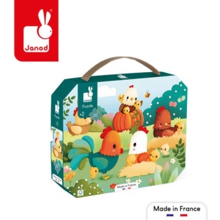 JANOD Puzzle w walizce Witajcie na farmie 20 elementów 2+