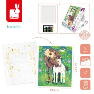 Zestaw kreatywny Malowanie po numerach Konie Janod - 2 obrazy