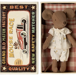 Myszka Maileg - Mouse in matchbox - duża siostra