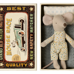 MAILEG Myszka - Little brother mouse in matchbox