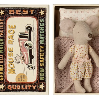Myszka Maileg - Mouse in matchbox - mała siostra