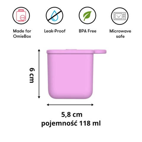 OMIE OMIEDIP dwa szczelne pojemniczki, Pink Teal