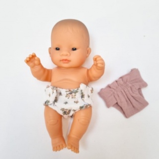 Przytullale Bawełniane eko pieluszki dla lalek Miniland Baby 21 cm