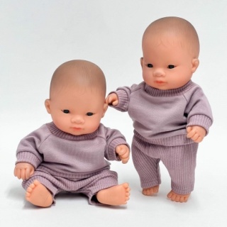 Przytullale Dres dla lalki Miniland 21cm, lavendowy