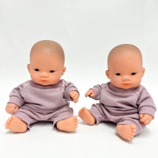 Przytullale Dres dla lalki Miniland 21cm, lavendowy