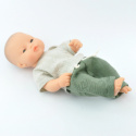 Przytullale Ubranka lniane dla lalki Miniland 32 cm, koszulka i zielone spodnie